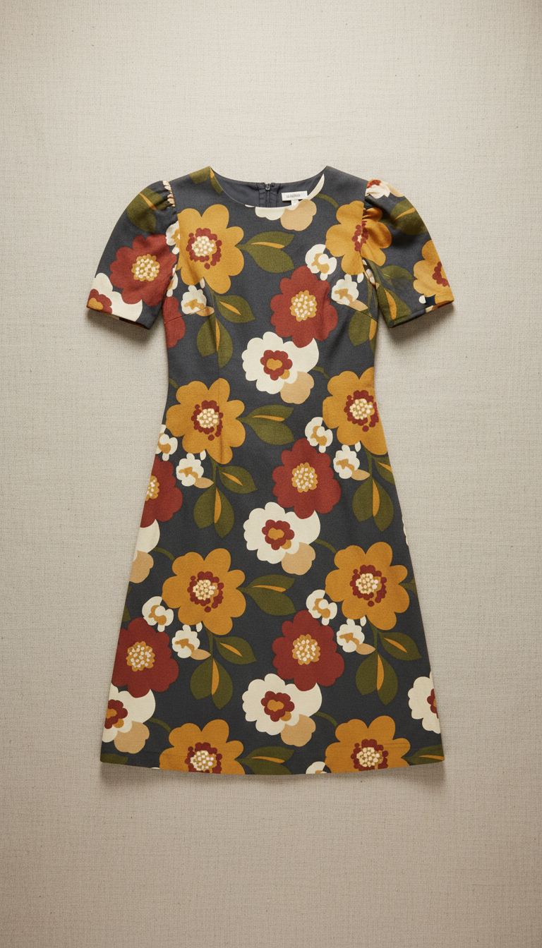 Robe rétro à fleurs vintage